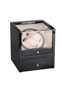 Hộp Xoay Đựng Đồng Hồ Cơ SAIKE SAIKE 2003 Mẫu 2 Xoay Và Ngăn Phụ Kiện Vỏ Gỗ Màu Đen