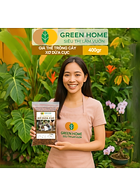 Xơ Dừa Cục Greenhome, Bao 400gr, Giá Thể Đã Qua Xử Lý, Size 1-2cm, Viên Đều Đẹp, Sạch Khuẩn, Trồng Kiểng Lá, Lan