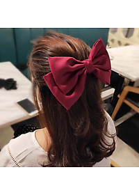 Kẹp tóc nơ lớn Hàn Quốc , cặp tóc nơ sau dễ thương KT13 chất liệu lụa mềm mại
