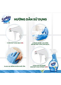 Combo 2 Nước Lau Kính Sunlight Siêu Nhanh Phiên bản nâng cấp từ Cif Sạch Không Tỳ Vết Chai 520ml