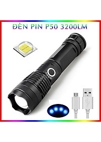 Đèn Pin P50 3200Lm Nhật Bản Siêu Sáng Dung Lượng Pin Cao
