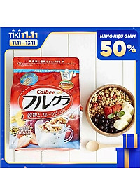 Ngũ cốc Calbee vị Trái cây gói đỏ 800gr (Trái cây & các loại Hạt)
