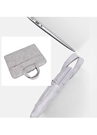 Cặp xách da, túi xách da đựng macbook, laptop, surface chống nước, chống sốc - Tặng kèm ví đựng sạc, chuột