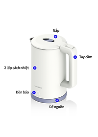 Ấm Đun Siêu Tốc LocknLock EJK728IVY 1.7L 1850-2200W, Hàng Chính Hãng, Nút Kéo Mở Nắp - JoyMall
