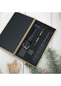 Dây Da Đồng Hồ Size 18mm 20mm 22mm Da Bò [Tặng Hộp Gỗ + Phụ Kiện]