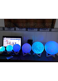 Đèn ngủ mặt trăng moon light 3d 16 màu điều khiển từ xa