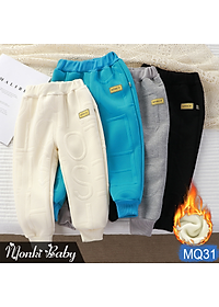 Quần nỉ lót lông thời trang trẻ em, chất dày dặn lông lót mịn ấm, phong cách đẹp dễ mặc dễ phối đồ, hàng QCCC xịn | MQ31