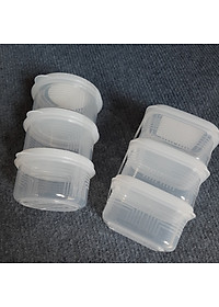 Combo 6 hộp đựng đồ ăn dặm NAKAYA Nhật Bản (3 hộp tròn 180ml + 3 hộp vuông 200ml)