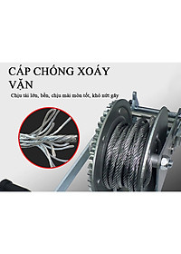 Tời Quay Tay ABG 1200LBS 544Kg - Máy Tời Xoay Cầm Tay Chuyên Dùng Để Nâng Hạ Hàng Hóa , Máy Móc - Hàng Chính Hãng