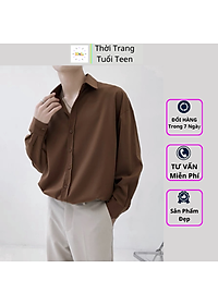 Áo sơ mi nam form rộng tay dài kiểu trẻ trung hàn quốc chất lụa mềm mịn mát ít nhăn- MRD04