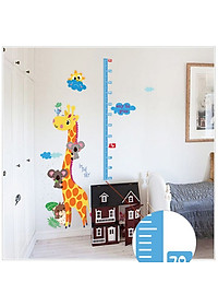 Decal dán tường Thước đo chiều cao Hươu cao cổ AmyShop DTD018 (140x90cm)