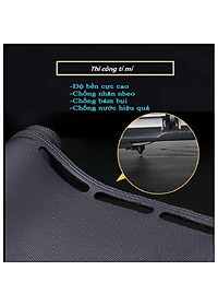 Thảm Taplo Hyundai Accent 2017-2023 loại da dày cao cấp 3 lớp chống trượt Da Carbon đen