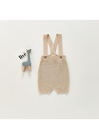 Quần yếm len dệt kim trơn màu cho bé trai và bé gái phong cách Hàn Quốc size từ 0 đến 36 tháng tuổi