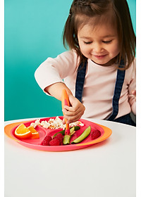 b.box Bộ muỗng nĩa ngộ nghĩnh cho bé tập ăn dặm (kèm hộp đựng) - Cam Hồng