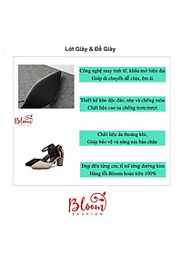 Giày cao gót nữ 7p YUKIBLOOM đế vuông da lộn bít đầu BG01