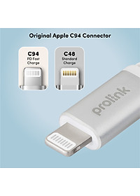 Dây sạc type C to L PROLiNK GCL_30_01 dài 1M, Sạc siêu nhanh 30W, Dành cho iPhone, iPad (MFi) - Hàng chính hãng