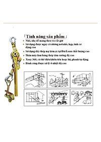 Pa Lăng Lắc Cáp (Loại 1 Tấn) - Thiết Bị  Dùng Để Kích Tăng Dây Điện, Cáp Quang Và Viễn Thông - Hàng Chính Hãng