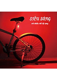 Đèn đuôi nhấp nháy đèn cảnh báo sau cho xe đạp thể thao màu đỏ A02 siêu sáng, chống nước, thời gian sáng lên đến 200h Mai Lee