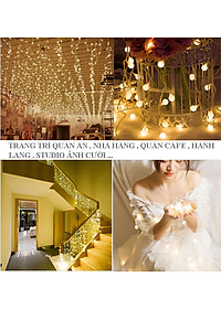 Đèn Led Trang Trí Bông Tuyết Dài 10M - 100 Bóng Trang Trí Noel Lễ Tết