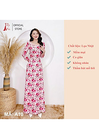Áo dài cách tân nữ thiết kế cổ vuông tay bồng đẹp may sẵn A10 Thúy Kiều mềm mại co giãn