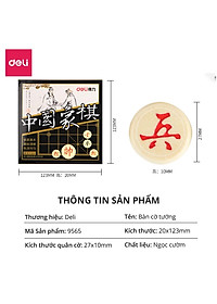 Bàn cờ tướng Deli bằng giấy kèm quân cờ nhựa giúp phát triển trí tuệ - 9565