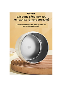 Lồng cơm giữ nhiệt, hộp cơm văn phòng Mitomo LCH-7086, cặp lồng chia 3 ngăn chất liệu inox 304