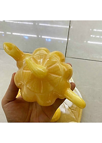 Bộ ấm trà hình lá bí đá ngọc hoàng long