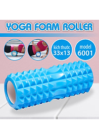Combo Thảm Tập Yoga 6mm,Con Lăn Massage Ống Lăn Dãn Cơ Foam Roller BLUE- Bóng tập yoga size 65cm Tập Gym, Yoga, Thể Hình (hàng nhập khẩu)