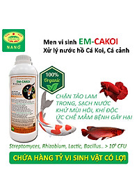 EM - Chế phẩm sinh học Xử Lý Nước Hồ Cá Koi, Cá Cảnh - Khử mùi hôi tanh - Phân hủy cặn bã hữu cơ dư thừa - Giảm độ đục, làm trong nguồn nước