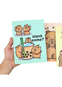 Tập Học Sinh Capybara - 4 Ô Ly - 200 Trang 80gsm - The Sun (Mẫu Bìa Giao Ngẫu Nhiên)