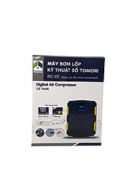 MÁY BƠM LỐP Ô TÔ TỰ NGẮT TOMORI 12V AC-01 (Bảo hành 12 tháng)