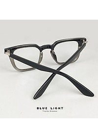 Kính Giả Cận, Gọng Kính Cận Nam Nữ, Mắt Vuông To Góc Cạnh, Phối Màu Đen Ombre Độc Lạ, Thời Trang - BLUE LIGHT