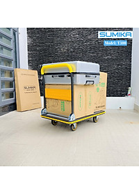 Xe đẩy hàng 4 bánh SUMIKA T300 - Khung thép, tay cầm gấp mở tiện lợi, tải trọng 300kg