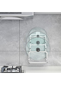 Kệ để nắp vung nồi 3 tầng inox 304 dán tường Hobby home decor TT03