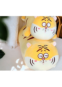Thú nhồi bông hổ mặt ngáo mắt tròn dễ thương - Size từ 45cm đến 70cm - Quà tặng gấu bông hổ êm mịn.