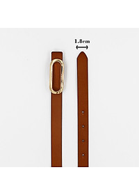 Đai Váy Da Thật Genuine Leather Mặt Elip Bản Nhỏ Aaa Jeans