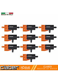 Đầu Tưới Nhỏ Giọt Liền Trục Claber 91217, điều chỉnh được lưu lượng 0-6l/h, bịch 10 cái, kết nối ống 4-6mm