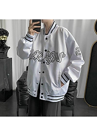 Áo Khoác Dù Hai Lớp Unisex, Áo Khoác Bomber Form Rộng 2 Màu Trắng Đen 28 Nam Nữ Ulzzang, Labibi