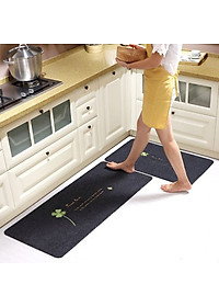 Bộ 2 thảm trải sàn nhà bếp mẫu mới cao cấp đế cao su chống trơn trượt tiện dụng - giao họa tiết và màu sắc ngẫu nhiên