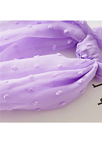 Dây buộc tóc Scrunchies lụa hạt bông dáng dài dễ thương HD79