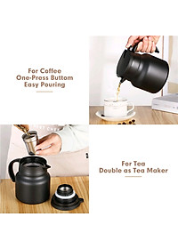 Ấm Pha Trà Giữ Nhiệt Inox 316 Dung Tích 800ml - 1000ml Hàng Cao Cấp, Phích Giữ Nhiệt Nước Nóng, Lạnh Có Lọc Tiện Dụng - HÀNG CHÍNH HÃNG MINIIN