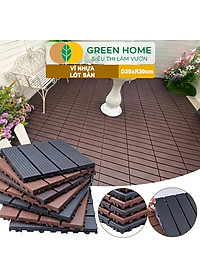 Vỉ Nhựa Lót Sàn Greenhome, Catleza, D30xR30cm, Độ Bền 5 Năm, Dễ Lắp Đặt, Trang Trí Ban Công, Sân Vườn, Hồ Bơi