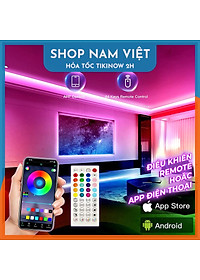 Dây Led Trang Trí NAVIVU 16 Triệu Màu Cảm Biến Nhạc, Chống Nước, Kết Nối Bluetooth Trang Trí Nhà Cửa