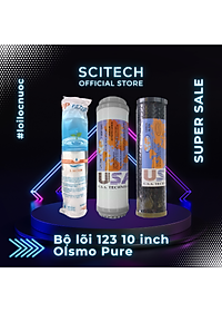 Bộ lõi lọc nước số 1,2,3 (PP-UDF-CTO) 10 inch Olsmo Pure by Scitech dùng trong máy lọc nước RO, bộ lọc thô - Hàng chính hãng