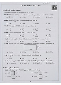 Sách - Đề kiểm tra Toán 5 học kì I + II