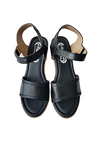 Giày Sandal Nữ Đế Xuồng BIGGBEN Da Bò Cao Cấp SDX11