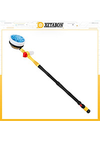 Dụng Cụ Rửa Xe Hơi Ô Tô Tự Xoay 360 Độ, Rửa Xe Hơi Kết Hợp Bàn Chải Cọ Tự Động, Xoay Tròn 360, Tháo Lắp Dễ Dàng