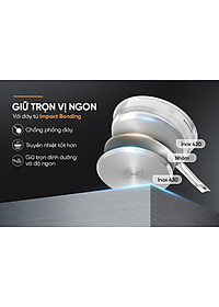 CHẢO Inox Impact Sunhouse ECO IN20-24-26M5 - Đáy từ công nghệ mới Impact Bonding - Dùng được trên mọi loại bếp