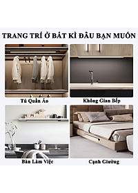 Đèn LED Cảm Biến Hồng Ngoại KUNBE Với Ánh Sáng 3 Màu, Hiệu Ứng Độc Đáo, Nhiều Kích Cỡ, Phù Hợp Trang Trí Tủ Quần Áo, Cầu Thang, Nhà Bếp, Phòng Khách, Phòng Ngủ