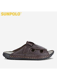 Dép Nam Quai Ngang Da Bò Sunpolo SUD3DN